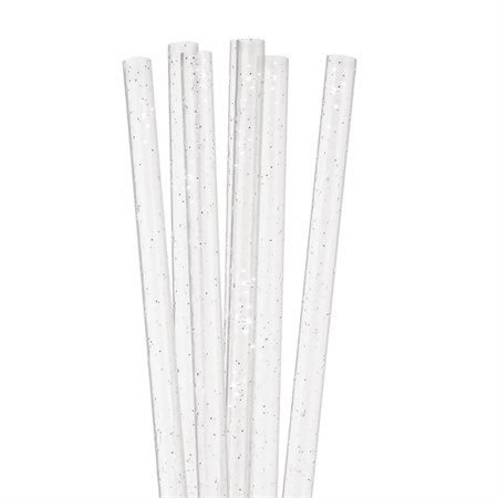 Plastic Straw ORION 50pcs glitter for repeated use