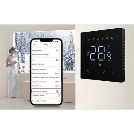 Smart thermostat AVATTO WT410-BH-3A-B WiFi Tuya