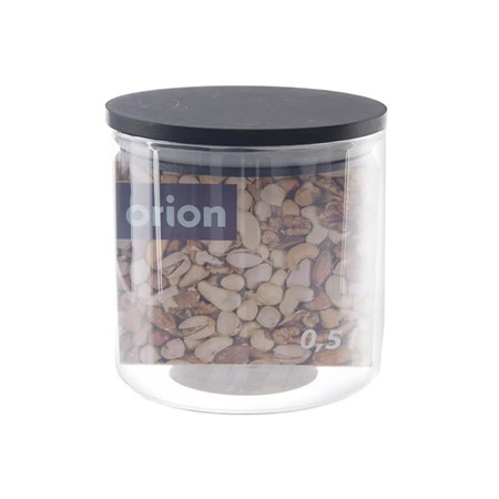 Jar ORION glass/bamboo 0.5l round