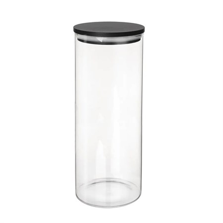 Jar ORION  glass/bamboo 1.3l round