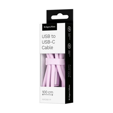 Cable KRUGER & MATZ KM1268-1P USB/USB-C 1m Pink