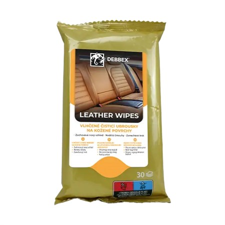 Wet wipes for leather surfaces DEBBEX 30pcs