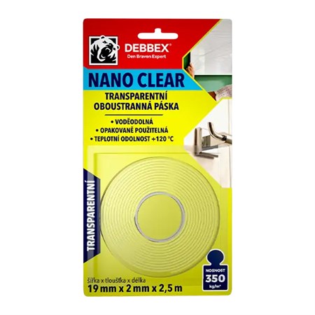 NANO tape 19mm x 2.5m DEBBEX double-sided