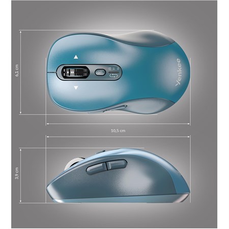 Wireless mouse YENKEE YMS 2010BE Gyro Dual mode