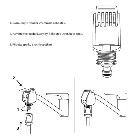 Connection to the tap without thread BRADAS