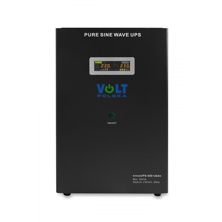 Backup power supply VOLT Sinus UPS 500 12V 230V 500W + baterie 26Ah Black