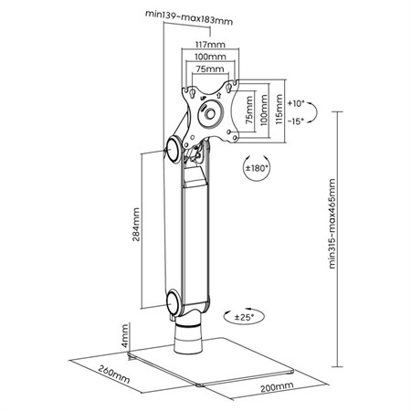 Monitor holder GOOBAY 70821