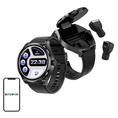 SmartWatch + headphones BLITZWOLF BW-HW1 Black