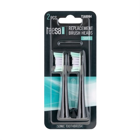 Toothbrush heads TEESA Sonic Elite Black soft