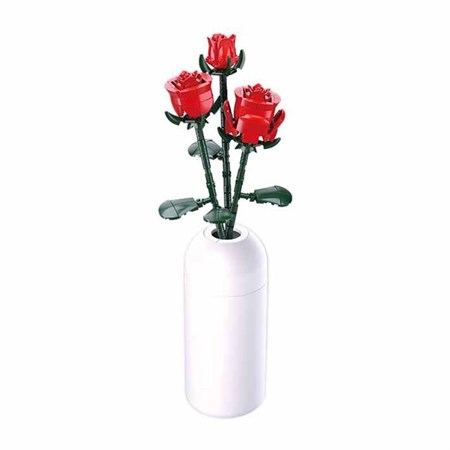 Kit SLUBAN Flowers Red rose in a vase