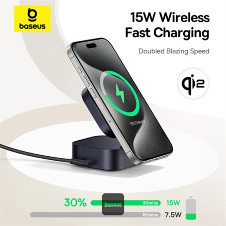 Wireless charger BASEUS Picogo Series Qi2 2in1