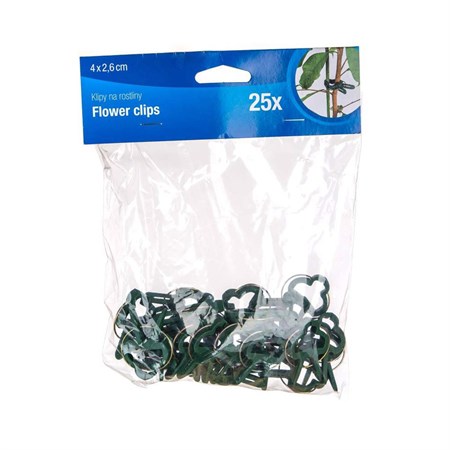 Plant clips HAPPY GREEN 4x2.6cm 25pcs