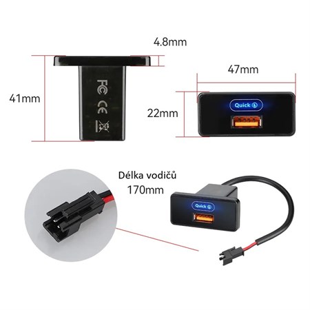 USB charger STU 34716 for panel