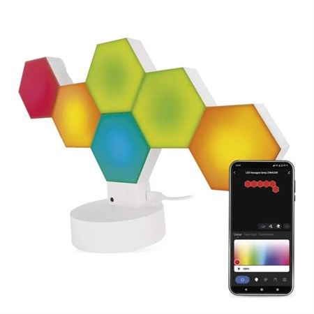 Smart table lamp EMOS ZIW426R Hexagon WiFi Tuya