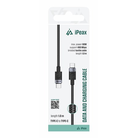 Kabel iPEAX 90010101 USB-C/USB-C 1m Black