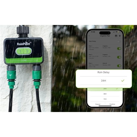Dvouzónový ovladač zavlažování RAINPOINT HTV210B Bluetooth