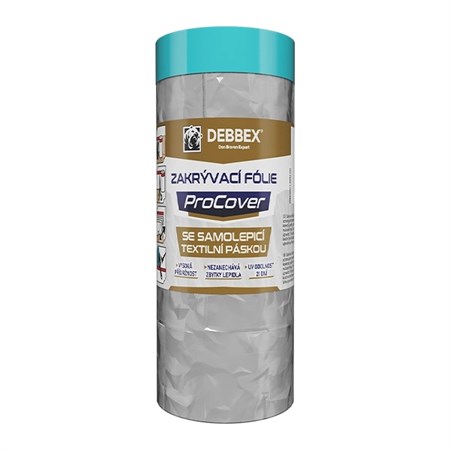 Covering foil with textile tape DEBBEX Procover 33x1,4m