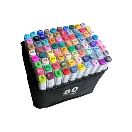 Double-sided marker LXUM7-80W 80pcs