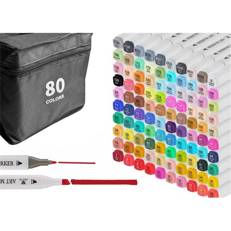 Double-sided marker LXUM7-80W 80pcs