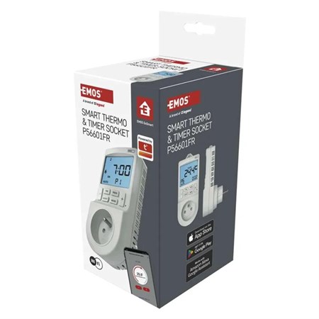 EMOS smart thermostat for socket with 2-in-1 digital timer function with WiFi