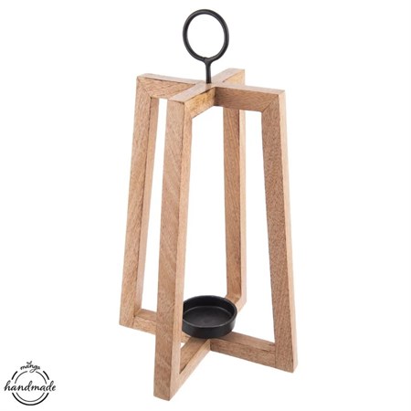 ORION mango wood candlestick 44cm
