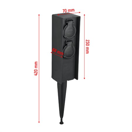 Garden post with drawer DPM FMG0002