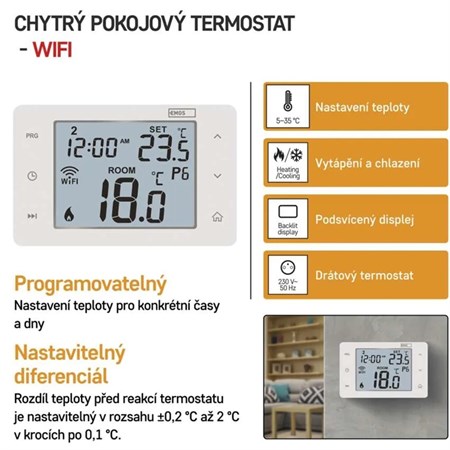 Smart thermostat EMOS P56201 WiFi Tuya