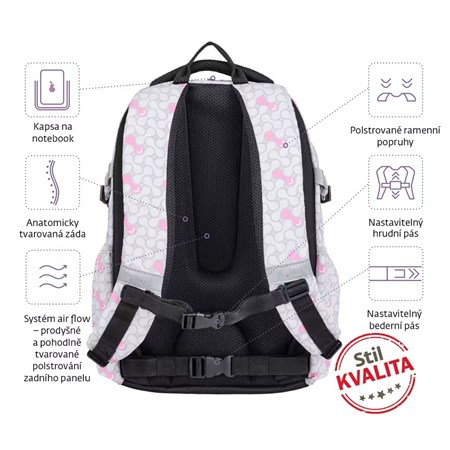 School backpack STIL Midi Happy Smile