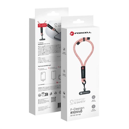 FORCELL R10X40 Pink wrist lanyard - adjustable