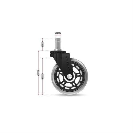 Chair casters HUZARO Casters 2.0 Black