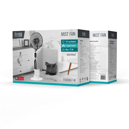 TEESA fan TSA8067-W with misting