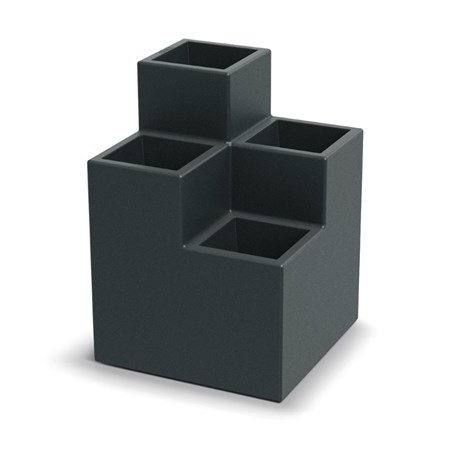 Flowerpot CUBLA STEPA QUATRO dark grey 58cm