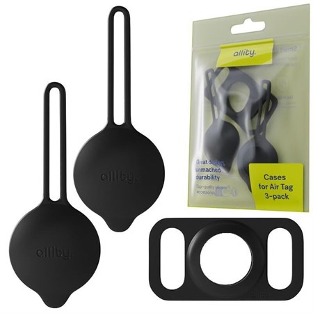 Case ALLITY ASA-300 for Apple AirTag Black 3pcs