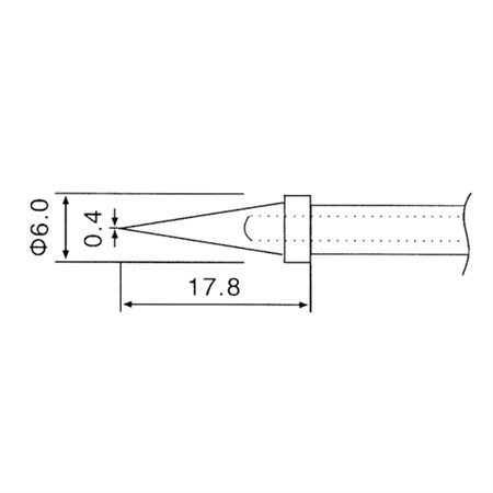 Soldering iron tip N4-2/ZD415 avg.0.4mm (ZD-912,ZD-916,ZD-917)