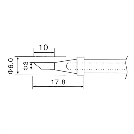 Soldering iron tip N4-3/ZD415 avg.3.0mm (ZD-912,ZD-916,ZD-917)