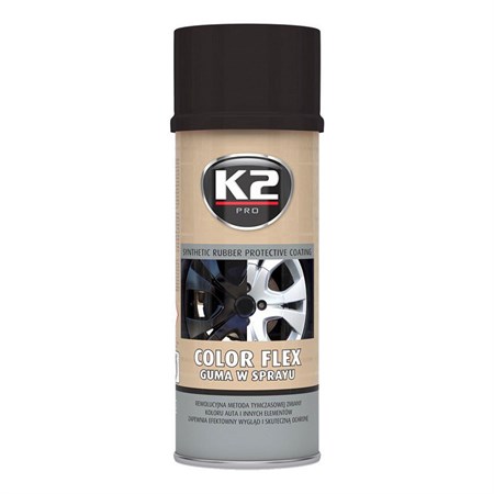 Synthetic rubber K2 Color Flex 400ml black glossy