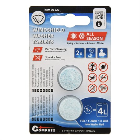 Windscreen washer tablet COMPASS year-round 2pcs