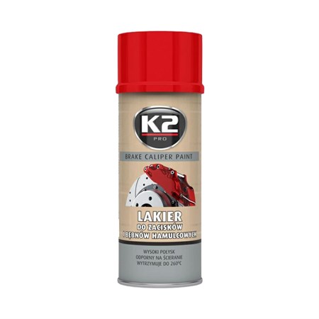 Paint for brake calipers and drums K2 BRAKE CALIPER PAINT 400ml Red