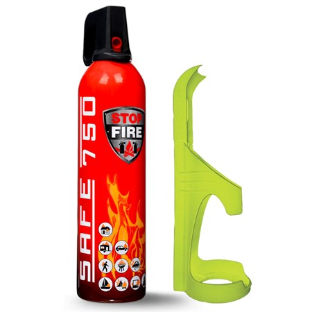 Fire extinguisher spray SAFE 750ml foam + holder 75F