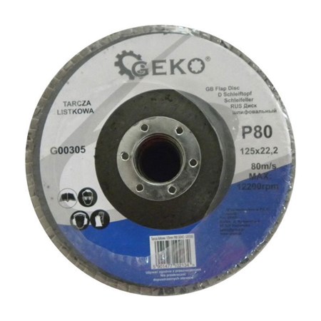 Sheet metal disc 125mm P80 GEKO G00305