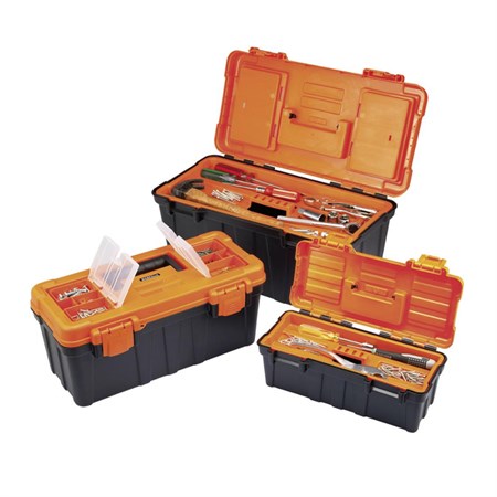 Tool case Basetech, 3 pcs, orange/black