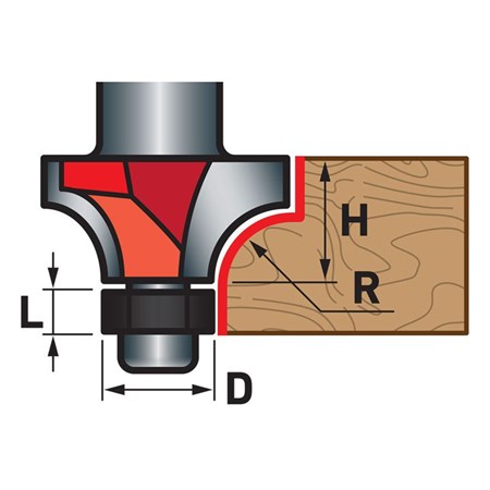 Rounding cutter (concave) for wood EXTOL PREMIUM 8802107