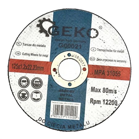 Metal cutting disc 125mm GEKO G00021