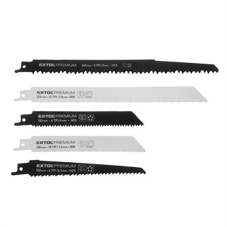 Saw blades for hacksaws EXTOL PREMIUM 8806000 5pcs