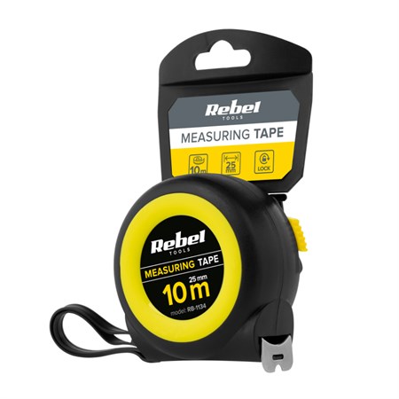Tape measure 10m REBEL RB-1134 25mm