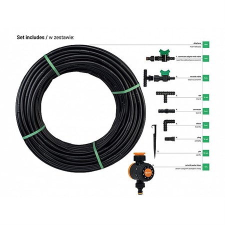 Garden hose BRADAS Water Flow Drip 50m with water flow timer