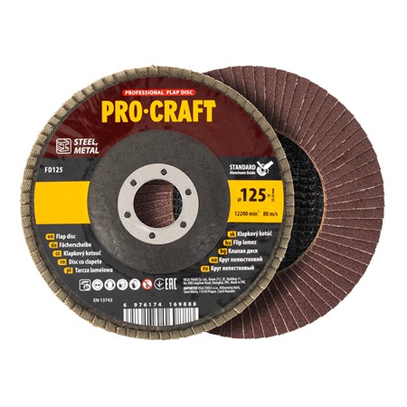 Flap disc 125mm P80 PROCRAFT FD125