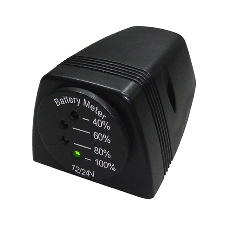 Panel meter DV34543 battery indicator 12-24V including holder