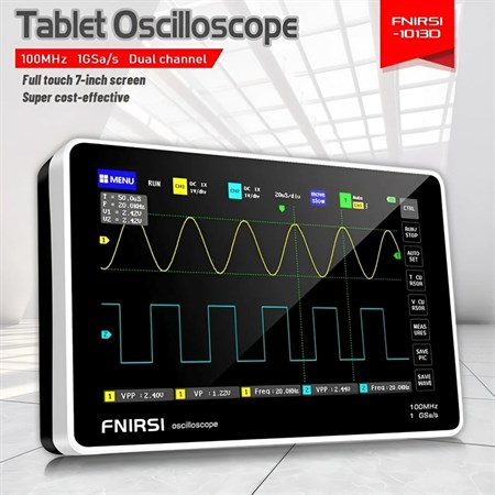 FNIRSI 1013D oscilloscope with 7'' TFT LCD touch display
