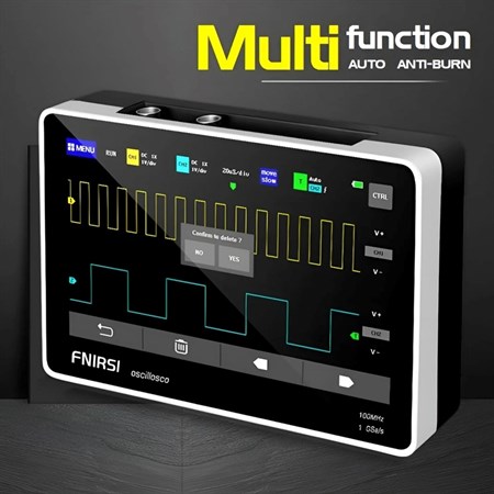 FNIRSI 1013D oscilloscope with 7'' TFT LCD touch display